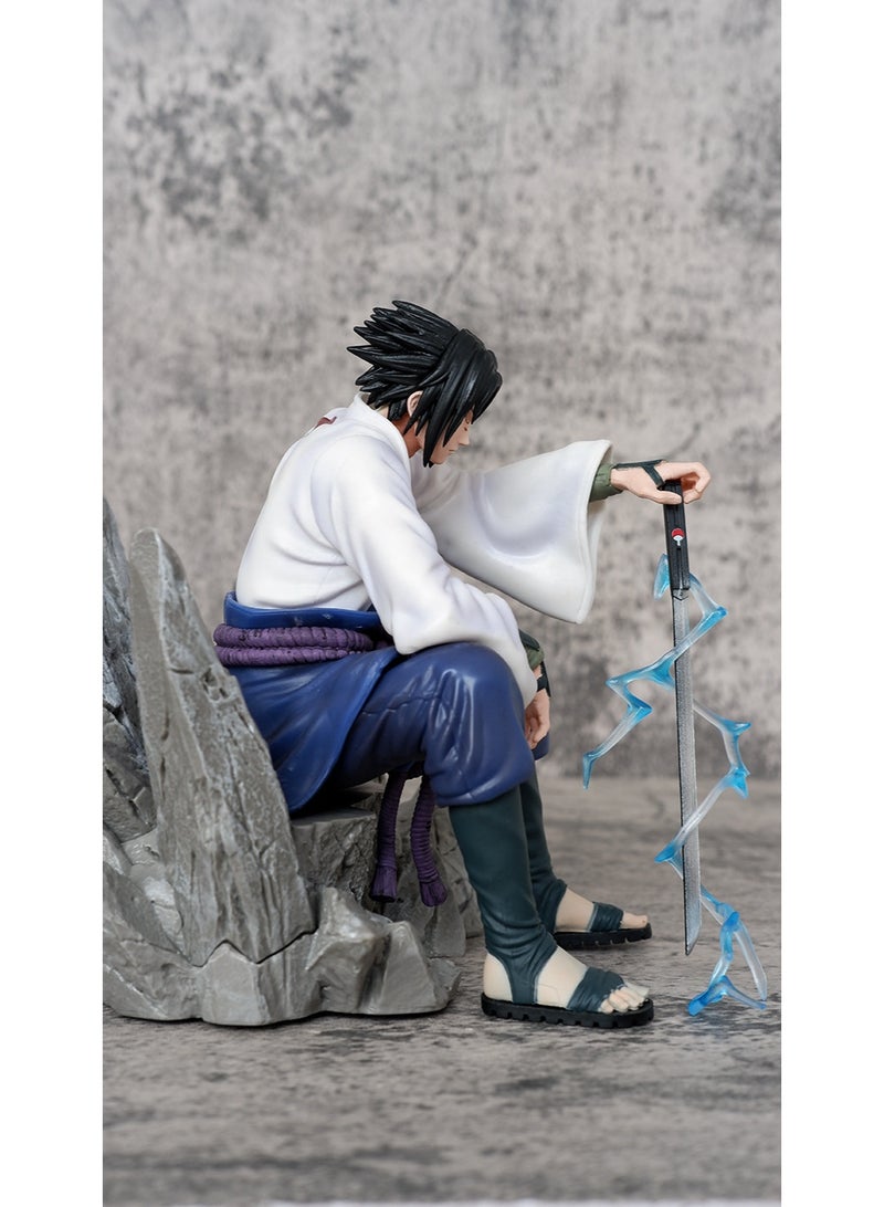 Naruto Curse Mark Sasuke Seated Figure,Anime Model, Desk Ornament and Edgy Birthday Gift - Image 4